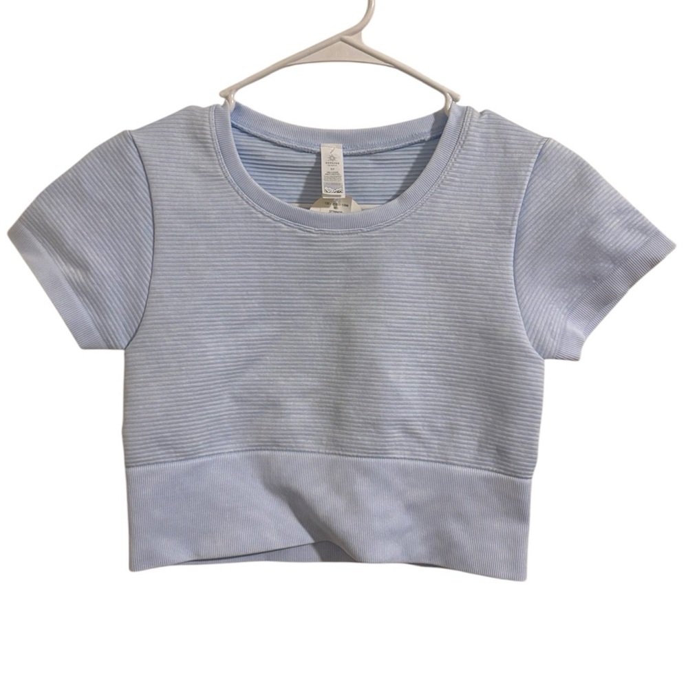Workout Crop Top Baby Blue
